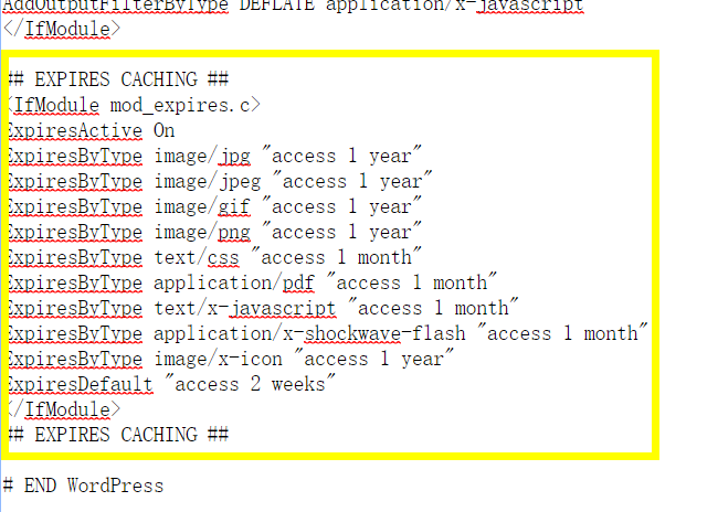 网站速度优化Leverage Browser Caching